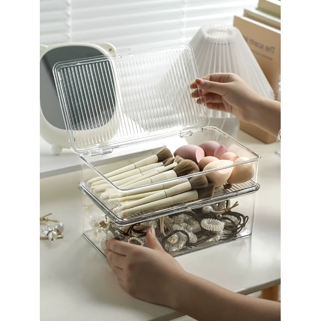 3 قطع صناديق تخزين أكريليك