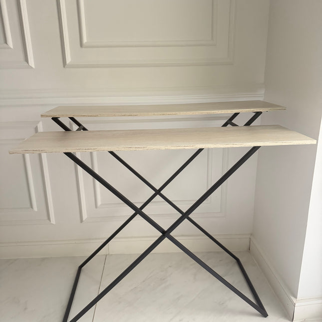 Wooden double table