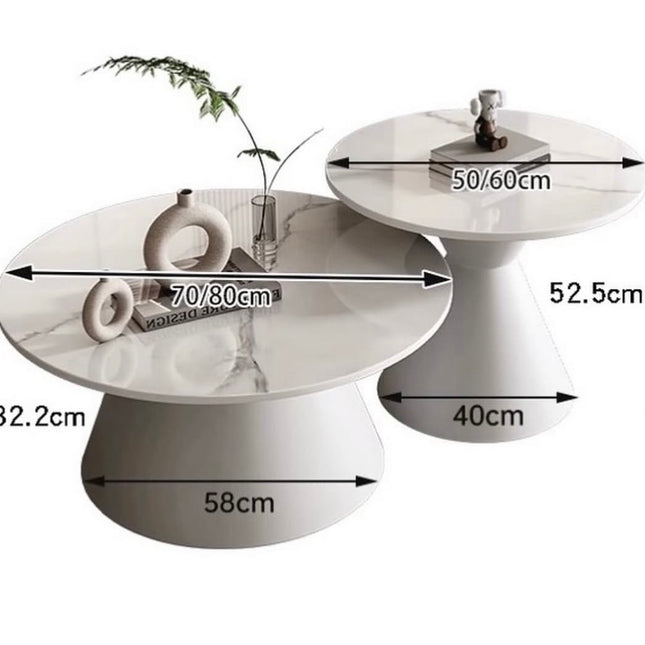 Round Coffee Tables Set Luxury Modern