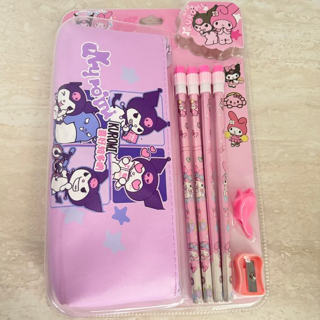Kids kuromi pencil case set