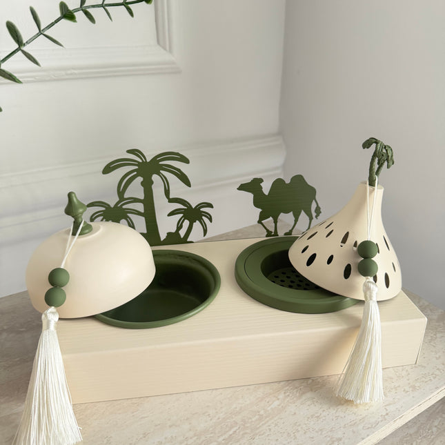 Camel palm essence burner set