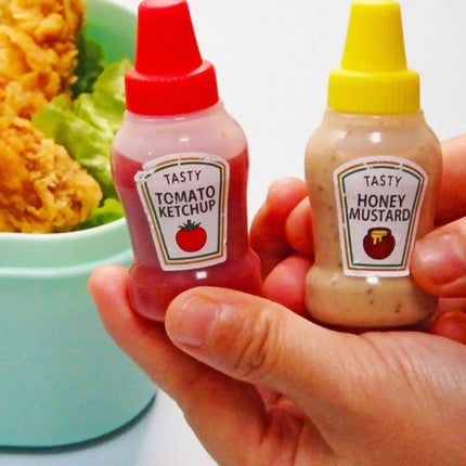 قطعتان/مجموعة زجاجات كاتشب طماطم صغيرة سعة 25 مل