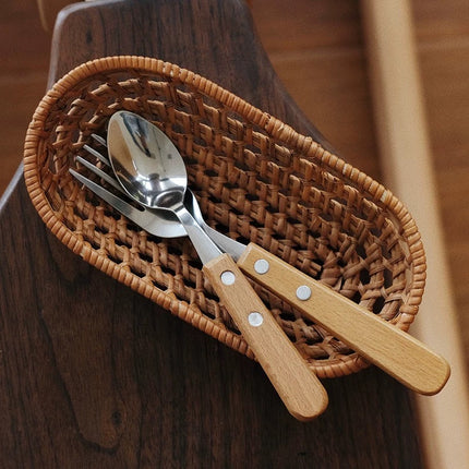 مجموعة أدوات مائدة خشبية مكونة من 3 قطع