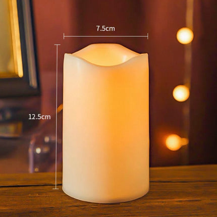 شمعة LED واحدة بدون لهب، دافئة ومتوهجة، زينة كهربائية