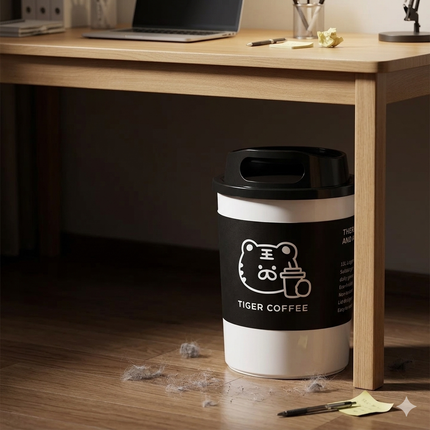 Creative Style Coffee Cup Design Trash Can