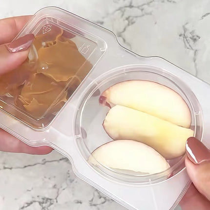 5pcs set Double Compartment Food Storage Containers with Lid