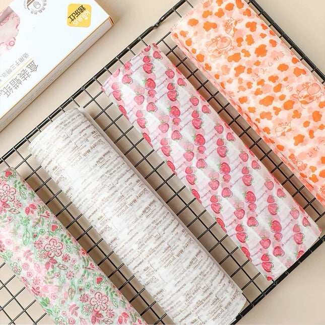 50 sheets wax paper food graded 25*21 cm