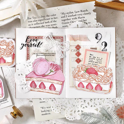 3 pcs set (30Sheets Paper Sticky Notes sweet pink cake sweet series.