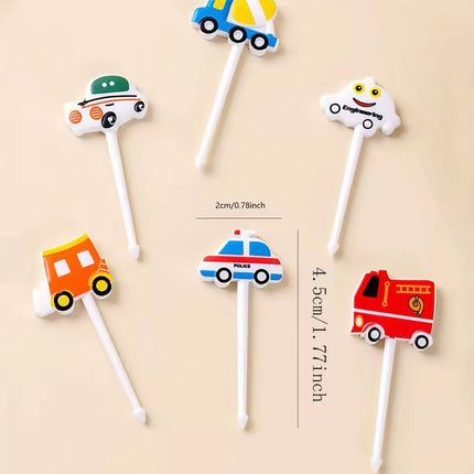 6pcs/set Car Vegetable Cute Mini fruit fork