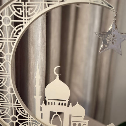 Larg light offwhite moon stand