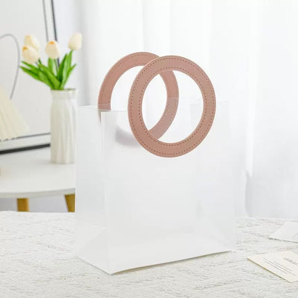 Gift Bags Semi Transparent Circular Handle Packaging l