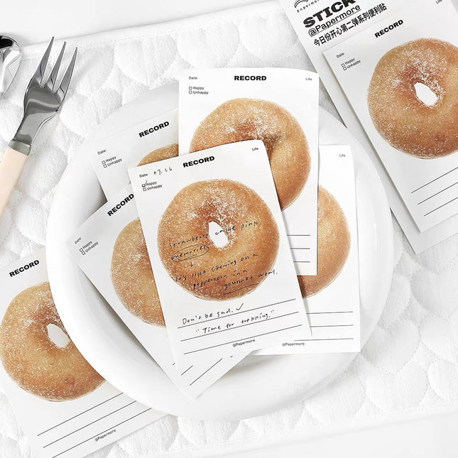 3 pcs set (30 sheet sticky Notes doughnut cake series.)