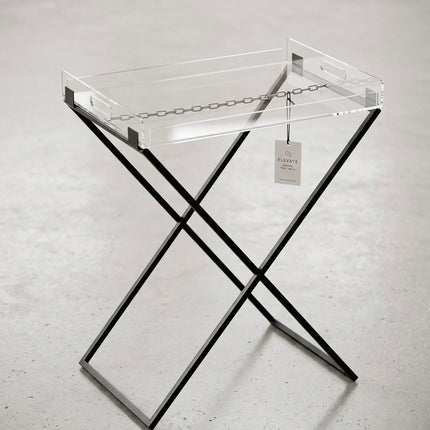 Reception acrylic table folded