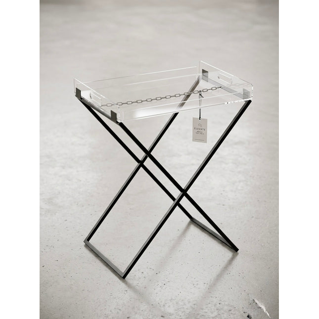 Reception acrylic table folded