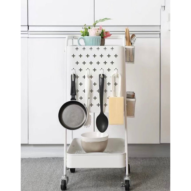 White metal multipurpose trolley