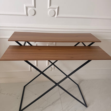 Wooden double table