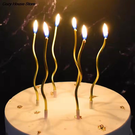 12 pcs gold or silver birthday candle