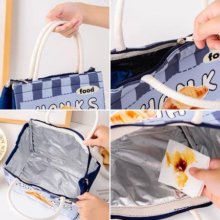 حقيبة غداء كرتونية مقاومة للماء