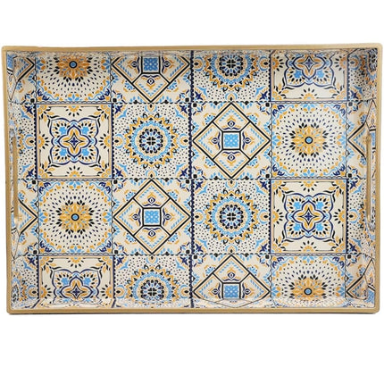 Serving Trays with Handles - Bohemian Decorative hand painted 2 size