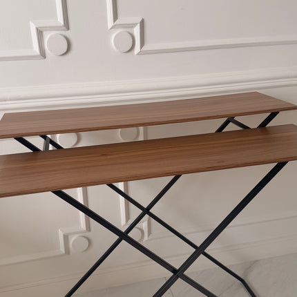 Wooden double table