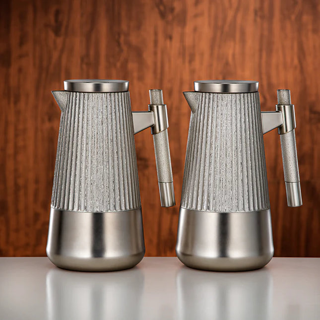 Vacuum Flask Set 1L + 1L Matt Nickel