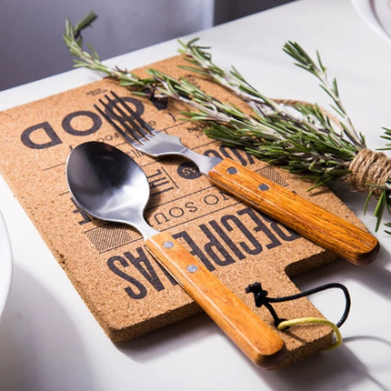 مجموعة أدوات مائدة خشبية مكونة من 3 قطع