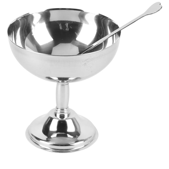 Ice Cream Footed Bowls Stainless Steel Reusable Dessert Cups