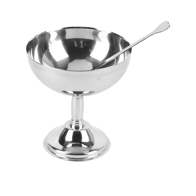 Ice Cream Footed Bowls Stainless Steel Reusable Dessert Cups