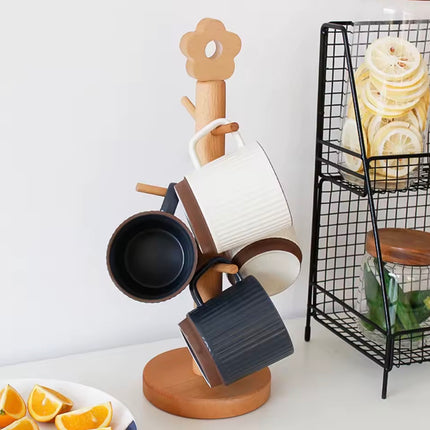 Premium Wood Flower Cup Hanger