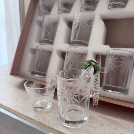 24 palm tree tea set