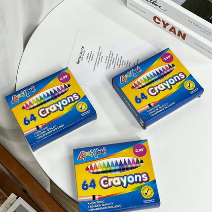 64 قطعة من أقلام التلوين