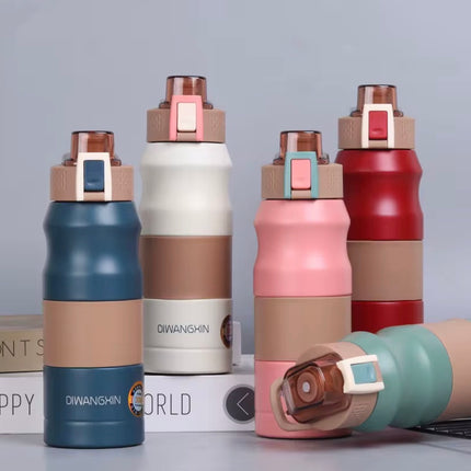 Portable  380 ml Vacuum Flask Stainless Steel 304 Anti-fall Sport bottle