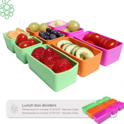 3 قطع مقسمة لصندوق الغداء المستطيل