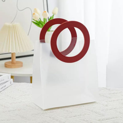 Gift Bags Semi Transparent Circular Handle Packaging l