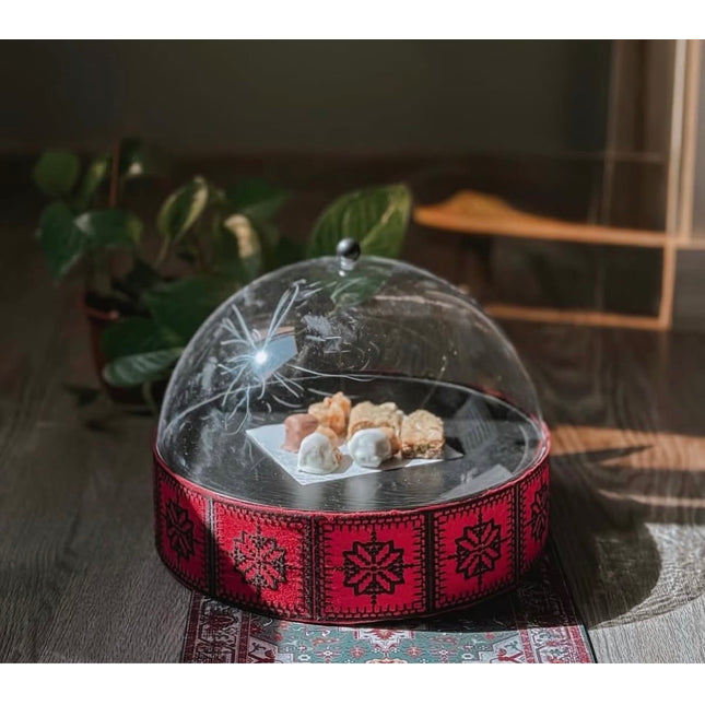 30 cm metal tray acrylic cover