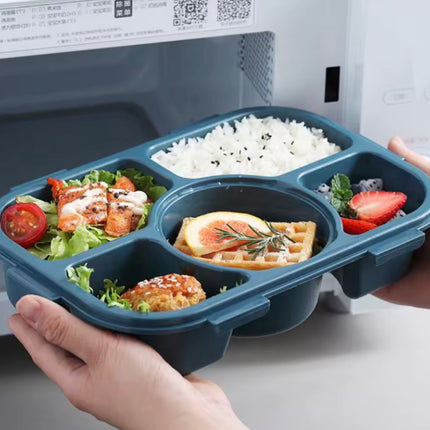 Plastic Five-Compartment Bento Lunch Box