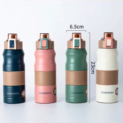 Portable  380 ml Vacuum Flask Stainless Steel 304 Anti-fall Sport bottle