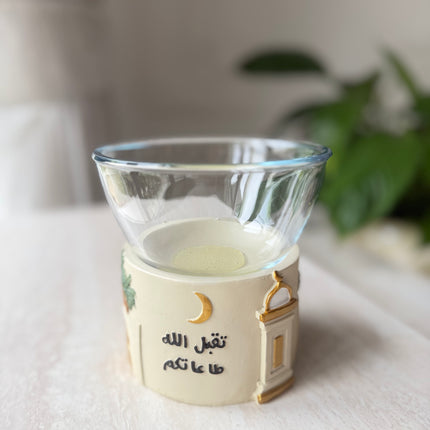 Resin ramdan theme bowl glass