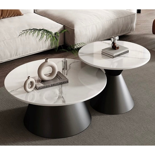 Round Coffee Tables Set Luxury Modern