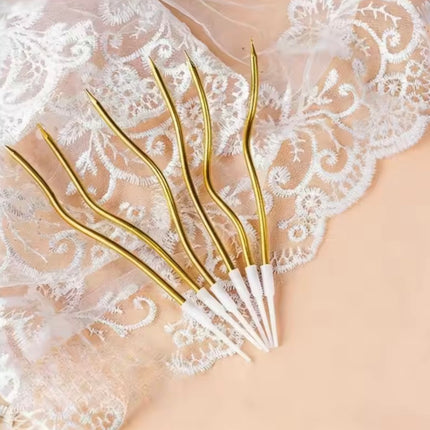 12 pcs gold or silver birthday candle