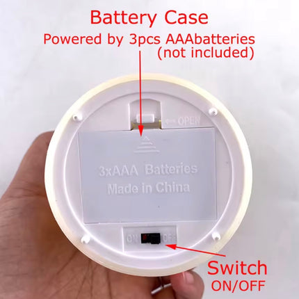 شمعة LED واحدة بدون لهب، دافئة ومتوهجة، زينة كهربائية