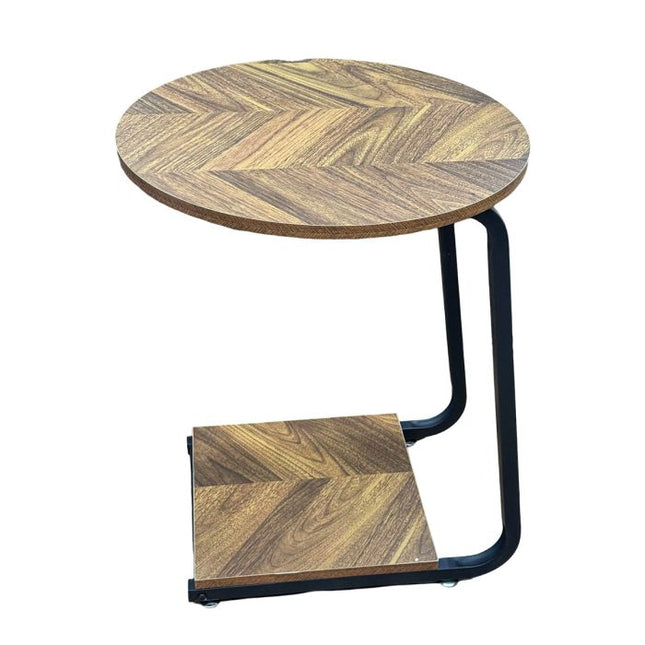 C Shape Side Table Brown