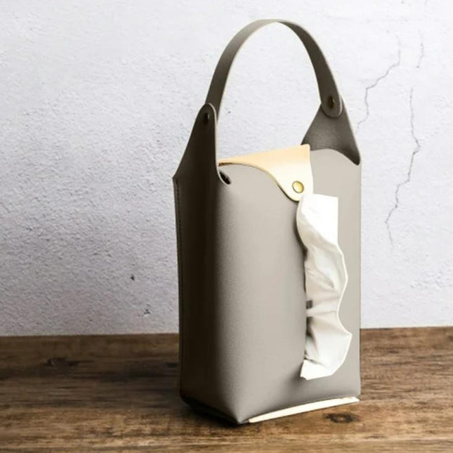 Car tissue box holder Leather