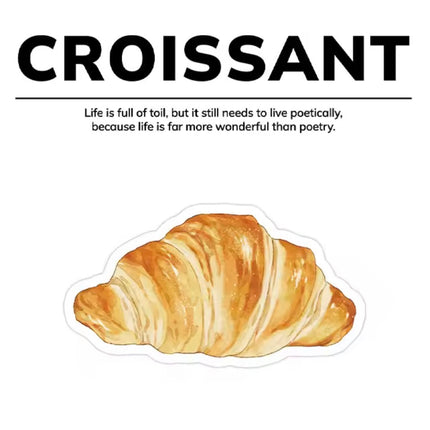 3 pcs set (30 sheet sticky Notes croissant bread bakery series.)