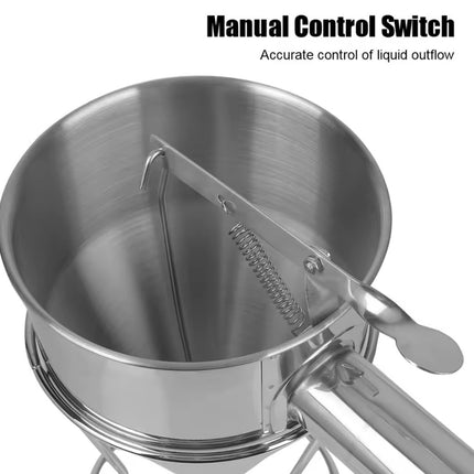 Funnel Dispenser with Rack for  Pancake