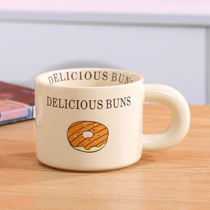 Delicious bun ceramic mug  338 ml