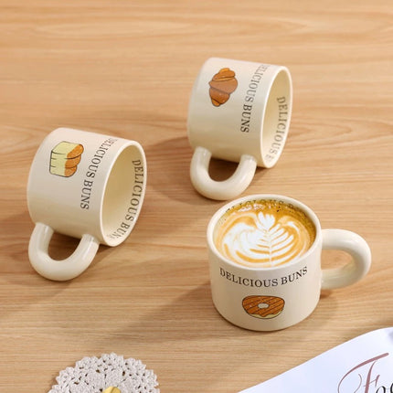 Delicious bun ceramic mug  338 ml