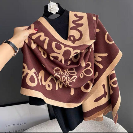 Thickened Warm Shoulder Wrap Scarf shawl