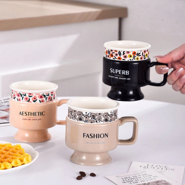 Ceramic High printed Milk Mug