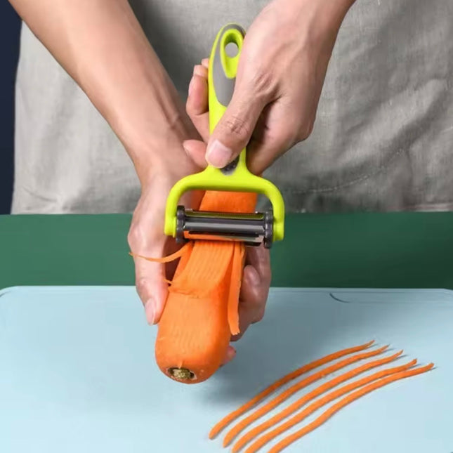 مقشرة دوارة 3 في 1 لتقشير الفواكه والخضروات